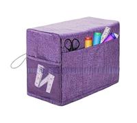 Senvitate Sewing Machine Cover with 4 Storage Pockets, Foldable Sewing Machine Protective Dust Cover, Compatible with Most Standard Sewing Machines (Purple)