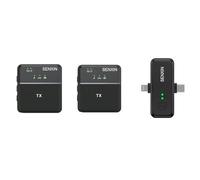SENXIN 3 in 1 Square Wireless Lavalier Microphones for iPhone Android Speaker Camera 10-Hour Battery Mini Microphone with Noise Reduction for Video Recording Vlog YouTube TikTok (SX31 Dual mic)