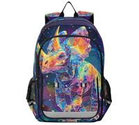 senya Backpack for Boys Girls, Golden Pirate Skull Backpack Students Bookbag Daypack for School Primary Teens, Dinosaur 16, One size