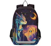 senya Backpack for Boys Girls, Golden Pirate Skull Backpack Students Bookbag Daypack for School Primary Teens, Dragon 22, One size