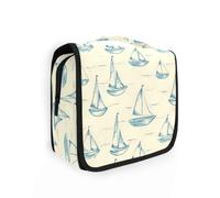senya Hanging Travel Toiletry Bag Kit Boys Makeup Case Cosmetics Organizer for Men Women, Smallest Sailboat Lines, One size, Cute