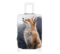 senya Travel Luggage Cover Suitcase Protector Fox Starry Sky Night Washable Baggage Covers Fits 18-20 Inch Luggage, Multicolor, S 18-20 in
