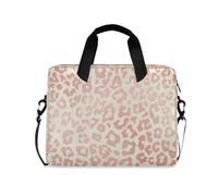 senya Unisex Adult Laptop Bag Briefcase 16INCH Rose Gold Leopard Print Cheetah for Business Office Work Students Professionals