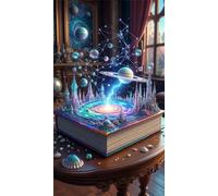 Senyanr 5D Large Diamond Art Painting Kits for Adults Cosmic Magic Book,50x110cm/20x43inch DIY Square Full Drill Picture,Large Crystal Art kit for Adults,Cross Stitch Embroidery Canvas Kits