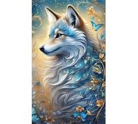 Senyanr 5D Large Diamond Art Painting Kits for Adults Golden Animals,20x50cm/8x20inch DIY Square Full Drill Picture,Large Crystal Art kit for Adults,Cross Stitch Embroidery Canvas Kits