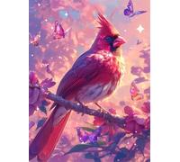 Senyanr Paint by Numbers for Adults Butterfly Birds,Paint by Numbers Canvas Kits,DIY Oil Painting Kits with Brushes Acrylic Pigment Drawing Paintwork for Home Decor 60x90cm(Frameless)