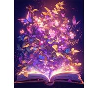 Senyanr Paint by Numbers for Adults Butterfly Books,Paint by Numbers Canvas Kits,DIY Oil Painting Kits with Brushes Acrylic Pigment Drawing Paintwork for Home Decor 20x30cm(with Frame)