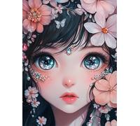 Senyanr Paint by Numbers Kits for Adults Frameless Anime Beauty,Painting by Numbers On Canvas for Beginner,DIY Color Acrylic Paints Oil Painting Art Crafts for Home Wall Decor Gift 20x30cm