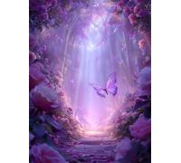 Senyanr Paint by Numbers Kits for Adults Frameless Butterfly Grove,Painting by Numbers On Canvas for Beginner,DIY Color Acrylic Paints Oil Painting Art Crafts for Home Wall Decor Gift 40x50cm