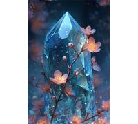 Senyanr Paint by Numbers Kits for Adults with Frame Crystal Branch,Painting by Numbers On Canvas for Beginner,DIY Color Acrylic Paints Oil Painting Art Crafts for Home Wall Decor Gift 20x30cm