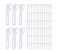 senylanhxy 80 Pcs Plastic Curtain Hooks, Adjustable Pinch Pleat Hooks, Ratchet System Pinch Pleat Curtain Hooks for Window Curtain, Door Curtain and Shower Curtain (85mm/3.35inch)