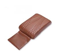 Senyoi 1PCS PU Leather Car Armrest Pad Cover Universal Center Console for Wave Embroider Auto for Seat Box Protection Cushion Hand Supports(Brown With bag)
