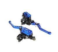 Senyoi 7/8" 22mm Adjustment Motorcycle for Master Cylinder Lever Hydraulic Brake Pump Clutch Handle Handlebar Motorcycle Brake Lever(1Pair Blue B-B)