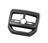 Senyoi For Peugeot 3008 5008 GT 2017-2020 Car Air Conditioning Cover Trim Rear Behind Armrest Box Outlet for Vent Frame Decoration(Carbon Fibre Style)