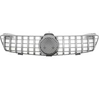 Senyoi Grill for Benz For CLS For W219 For CLS350 For CLS500 2005-2008 Front Glossy Black Racing Grille(GTR-silver)