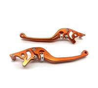 Senyoi Motorcycle Adjustable Brake Clutch Lever Handle Hydraulic Racing levers Universal Motorcycle Brake Lever(Orange)