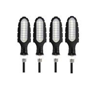 Senyoi motorcycle lights Motorcycle Turn Signals Smoke Lens for Signal Light 5LED 12V Amber Blinker Indicator Lamp Universal M8 Bolt(4 pcs DRL)