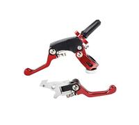 Senyoi Motorcycle Two Finger Clutch Labor Saving Folding Brake Lever for Honda CRF YZF BOSUER M2 M4 M5 M6 KAYO K6 T6 Motorcycle Brake Lever(Red,C)