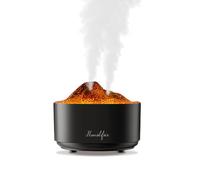 Senyucom Humidifier for Bedroom & Aromatherapy Diffuser 2 in 1-1.5L Dual Nozzle, <30dB Quiet, 6 Color Flame Night Light, 2 Mist Modes, USB Powered Auto Shut-Off, for Bedroom Baby Nursery & Plants