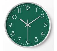 SENYURI Green Modern Wall Clock for Living Room Decor, 14 Inch Large Wall Clock Silent Battery Operated, Classic Round Analog Clock for Bedroom, Kitchen, Office, Bathroom, Outdoor Patio, Pool