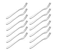SENZEAL Fruit Forks Mini 410 Stainless Steel Appetizer Forks Dessert Fork Two Prong 12cm for Cocktail Cake Salad Escargot Oyster Shellfish Crab Set of 12