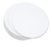 SenZee 8 Inch Cake Board Round 10 Pcs White Cakes Base Boards Cardboard Circles Cards 2mm Thin for Display Birthday Wedding