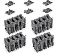 SENZHE City Rails 42-Piece Track Set - Market Leader Compatible (36 Straight Tracks and 6 Flexible Tracks)