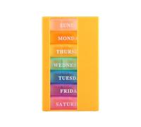 SENZZ 7 Day Pill Box, 7 Day Pill Box - Travel Pill Organizer 3 Times a Day - Transparent Detachable Rainbow Medicine Organizer Box
