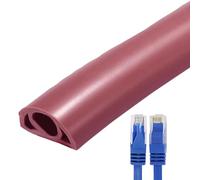 SENZZ Floor Cable Protector, Floor Cable Cover - Flame Retardant PVC Extension Cable Covers for Floor, Self Adhesive Insulated Floor to Hide Cables, Prevents Risks of