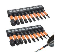 SENZZ Metric Impact Hex Bit Set,Drill Bit Set with Wrench,20 Pieces S2 Steel Hex Bits Shank Drill Bit Set | Quick Change Bit Holder with