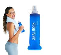 SENZZ Soft Water Bottle,Collapsible Water Bottles - Collapsible Water Bottles - Travel Friendly Running Flask, Foldable, Compact and TPU for Runners, Wide Mouth Soft Flasks