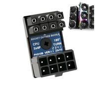 SENZZ Video Card Connector,Graphics Card Adapter, 8 Pin Female to Male 180 Degree Precision Connector Adapter, Graphics Video Card Connector Extension Adapter,