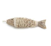 SENZZ Wooden Fish Wall Hangings - Wooden Carved Fish Wall Decor | Wooden Carved Fish | Beach Theme Home Decor | Vintage Fish Sculpture | Nautical Ornaments | Indoor Wood Fish Home Decor