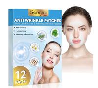 Seocam 12 Packs Anti-Wrinkle Patches for Face During the Night Moisturizing Masks for Skin Care to Eliminate Lines and Forehead