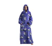 Seogva Extra Long Wearable Blanket Hoodie, Oversized Blanket Sweatshirt for Women and Men, Super Warm and Cozy Giant Hooded Blanket with Sleeves and Giant Pocket