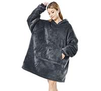 Seogva Oversized Sherpa Hoodie, Wearable Hoodie Sweatshirt Blanket, Super Soft Warm Comfortable Blanket Hoodie, One Size Fits All, Men, Women, Girls, Boys, Friends