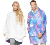 Seogva Oversized Sherpa Hoodie, Wearable Hoodie Sweatshirt Blanket, Super Soft Warm Comfortable Blanket, One Size Fits All, Men, Women, Girls, Boys, Friends