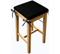 seokor 5cm Thick Square Seat Cushions 30x30/35x35/40x40cm with Ties Linen Stool Cushion Soft Breathable Chair Cushions Non-Slip Removable for Indoor, Outdoor, Bar, Dining Kitchen(Color9,28x28x8cm)