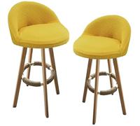 seokor Set Of 1/2/4 Jacquard Round Bar Chair Cover, Stretch Counter Short Back Bar Stools Cover Curved Arms Swivel Chair Slipcovers for Kitchen, Bar, Dining, Counter, Cafe(#14,2PCS)