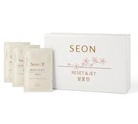 Seon Reset & Jet Rice Water Infused Ritual Facial Cleansing Cloths, White, 50 Count, Premium Box with Magnetic Closure