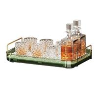 Seoneiro Whiskey Tray, Glass Cup Rack, Mug Holder & Coffee Cup Organizer with Drain Board, Wine Glass Decorative Organizer, Food Tray & Kitchen Spice Rack