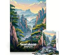 Seoraksan National Park, South Korea 1000 Piece Jigsaws for Adults Puzzle Cognitive Workout Mind Soothing Fun No Rough Edges Best Gift (50x75cm)