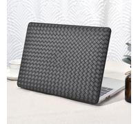 Seorsok Compatible with MacBook Air 13.6 inch Case 2022-2024 2025 A3240 M4 A2681 M2 A3113 M3 Touch ID,Elegant Leather Plastic Hard Case Transparent Keyboard Cover,Black Tartan PVC Leather