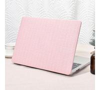 Seorsok Compatible with MacBook Air 13.6 inch Case 2022 A2681 M2 Chip with Liquid Retina Display Touch ID,Elegant Plastic Hard Shell Case with Transparent Keyboard Cover,Pink Woven