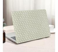 Seorsok Compatible with MacBook Air 13 Inch Case 2022 2021 2020 2019 2018 Release A1932 A2179 M1 A2337,Cute White Little Love Hearts Leather Plastic Hard Shell Case with Keyboard Cover,Grass Green