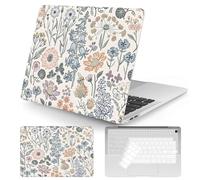 Seorsok Compatible with MacBook Air 13 Inch Case 2022 2021 2020 2019 2018 Release A1932 A2179 M1 A2337 Touch ID,Elegant Colorful Flowers Plastic Hard Shell Case with Keyboard Cover,Blooming Floral