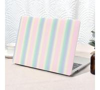 Seorsok Compatible with MacBook Air 13 Inch Case 2022 2021 2020 2019 2018 Release A1932 A2179 M1 A2337 Touch ID,Cute Rainbow Striped Leather Plastic Hard Shell Case with Keyboard Cover,Colorful Woven