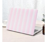 Seorsok Compatible with MacBook Air 13 Inch Case 2022 2021 2020 2019 2018 Release A1932 A2179 M1 A2337 Touch ID,Cute Rainbow Striped Leather Plastic Hard Shell Case with Keyboard Cover,Pink Woven