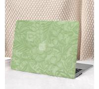 Seorsok Compatible with MacBook Air 15 inch Case 2023 2024 Release A2941 M2&M3 A3114 Liquid Retina Display Touch ID,Leaves Flowers Leather Plastic Hard Shell Case&Keyboard Cover,Green Blooming Floral