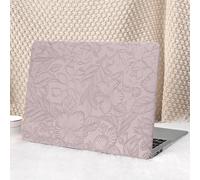 Seorsok Compatible with MacBook Air 15inch Case 2026 2025-2023 Release M5 A3448 M4 A3241 M3 A3114 M2 A2941 Touch ID,Leaves Flowers Leather Plastic Hard Shell Case&Keyboard Cover,Purple Blooming Floral